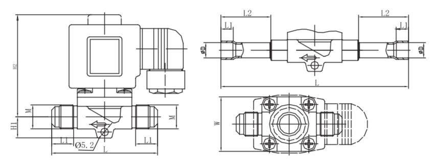 EVR 6 DC 032L2212R размеры