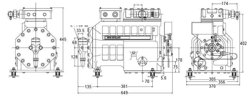 чертеж компрессора D3SC-75x