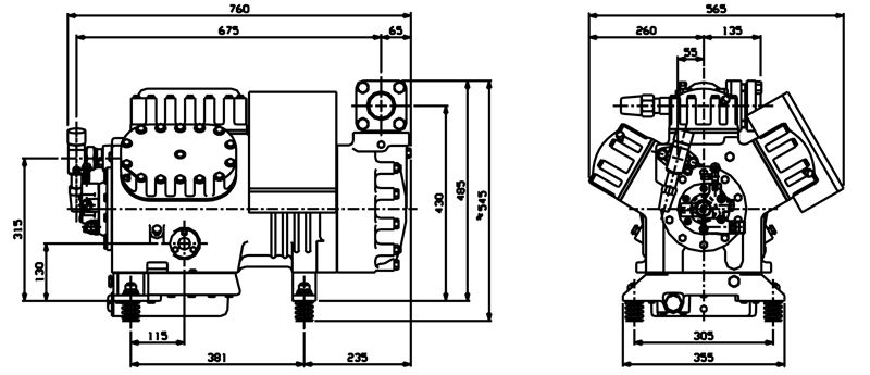 чертеж компрессора D6SJ-400x