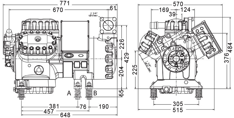 чертеж компрессора D6SK-500x