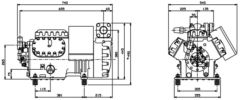 чертеж компрессора D6SL-250x