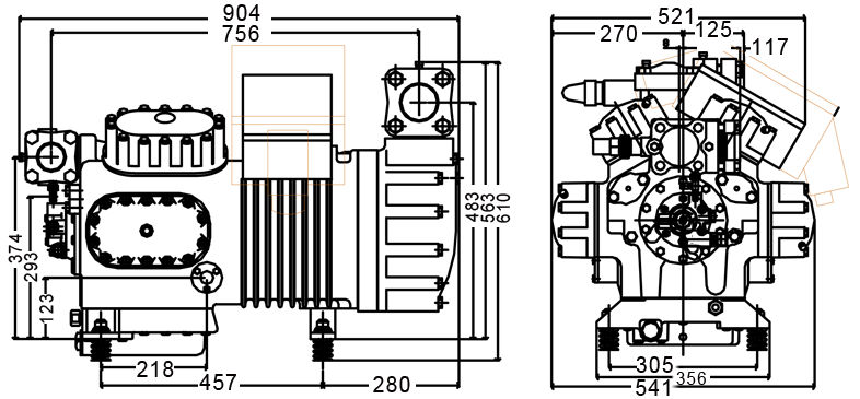 чертеж компрессора D8SK-700x