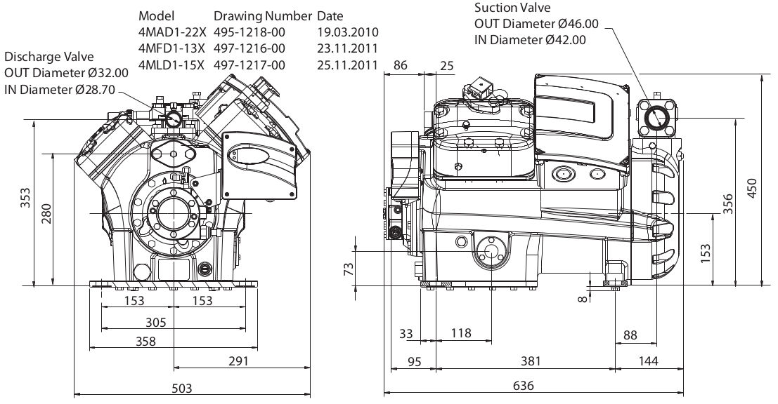 чертеж компрессора 4MFD-13X