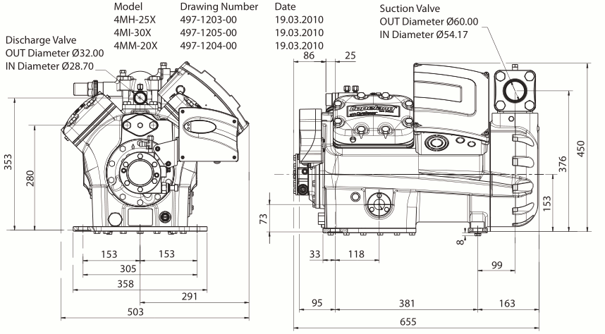 чертеж компрессора 4MH-25X