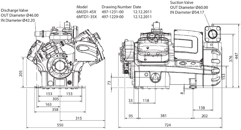 чертеж компрессора 6MTD-35X
