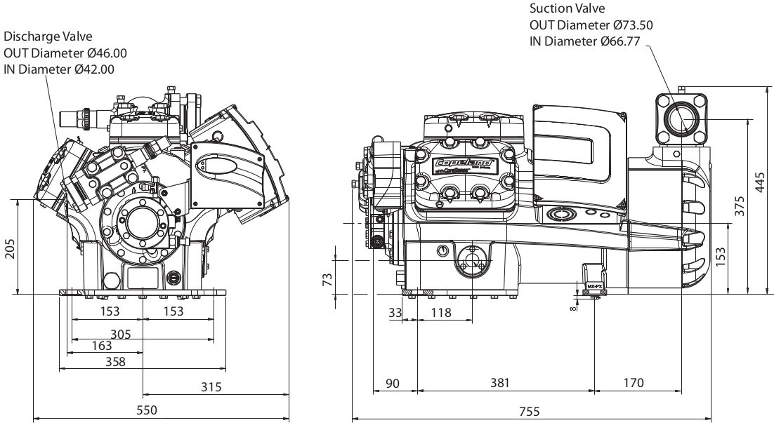 чертеж компрессора 6MU-40X