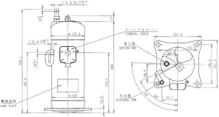 чертеж JT90G-P8Y1 Daikin