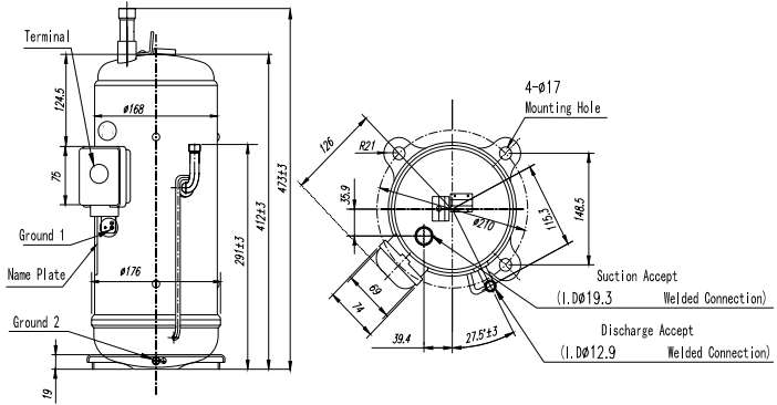 чертеж E405DHD-42D2YG Hitachi