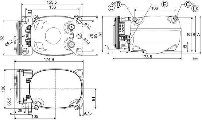 чертеж компрессора BD 1.4 F IND
