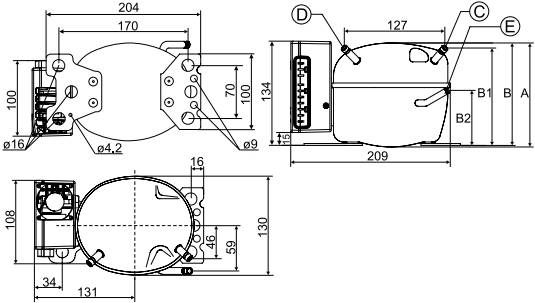 чертеж компрессора BD 80 F IND